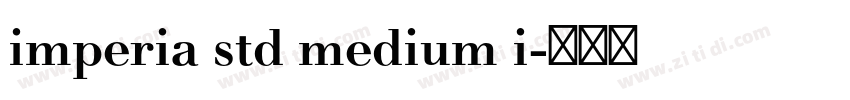 imperia std medium i字体转换